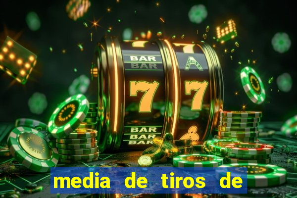 media de tiros de meta por jogo